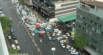 Panic buying petrol